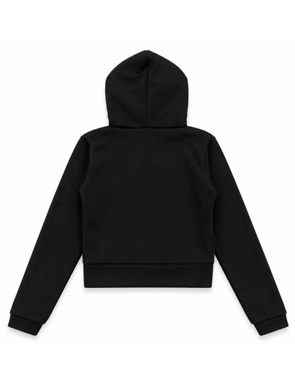 Martina Lace Trim Cropped Zip Hoodie