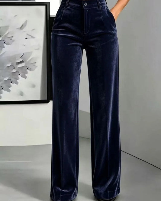 Marvella Relaxed High-Waist Wide-Leg Pants