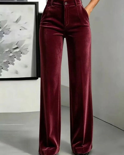 Marvella Relaxed High-Waist Wide-Leg Pants
