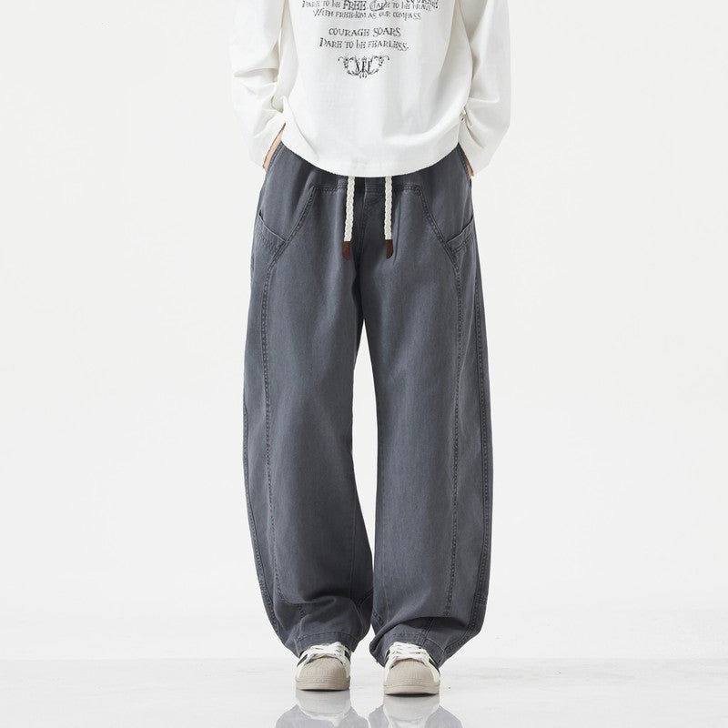 Plus Size Marzio Relaxed Drawstring Wide-Leg Jeans