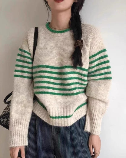 Merivo Relaxed Stripe Knit Sweater