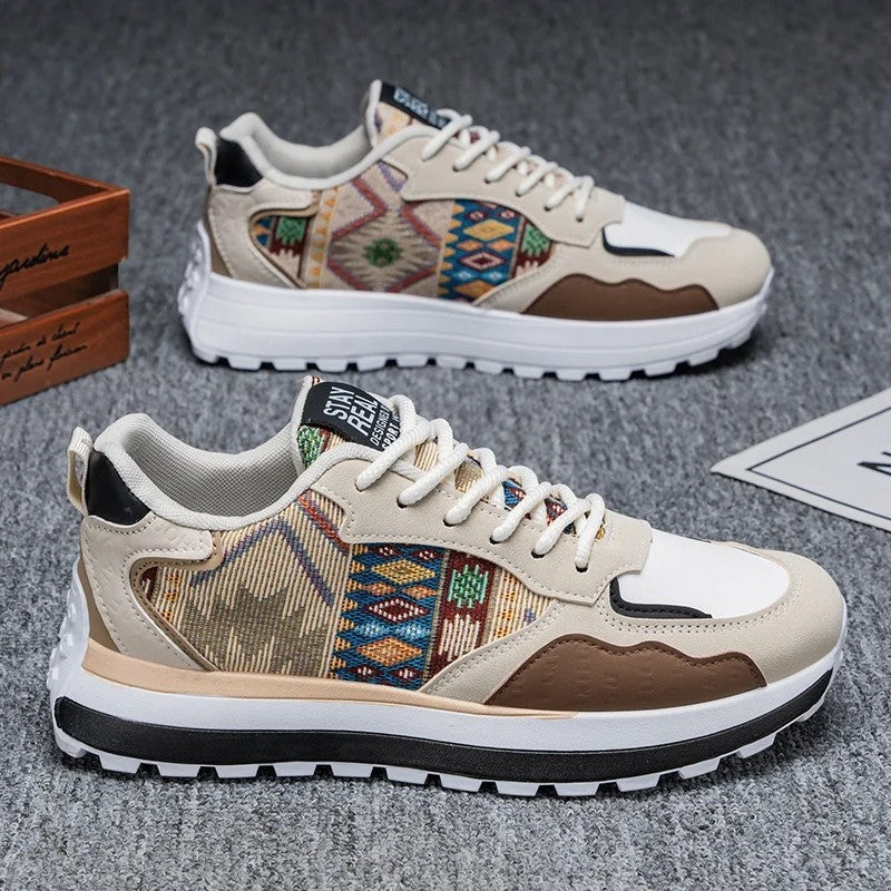 Mira Women's Retro Pattern Low-Top Sneakers