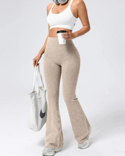 Mirane Ribbed Knit Flare Pants