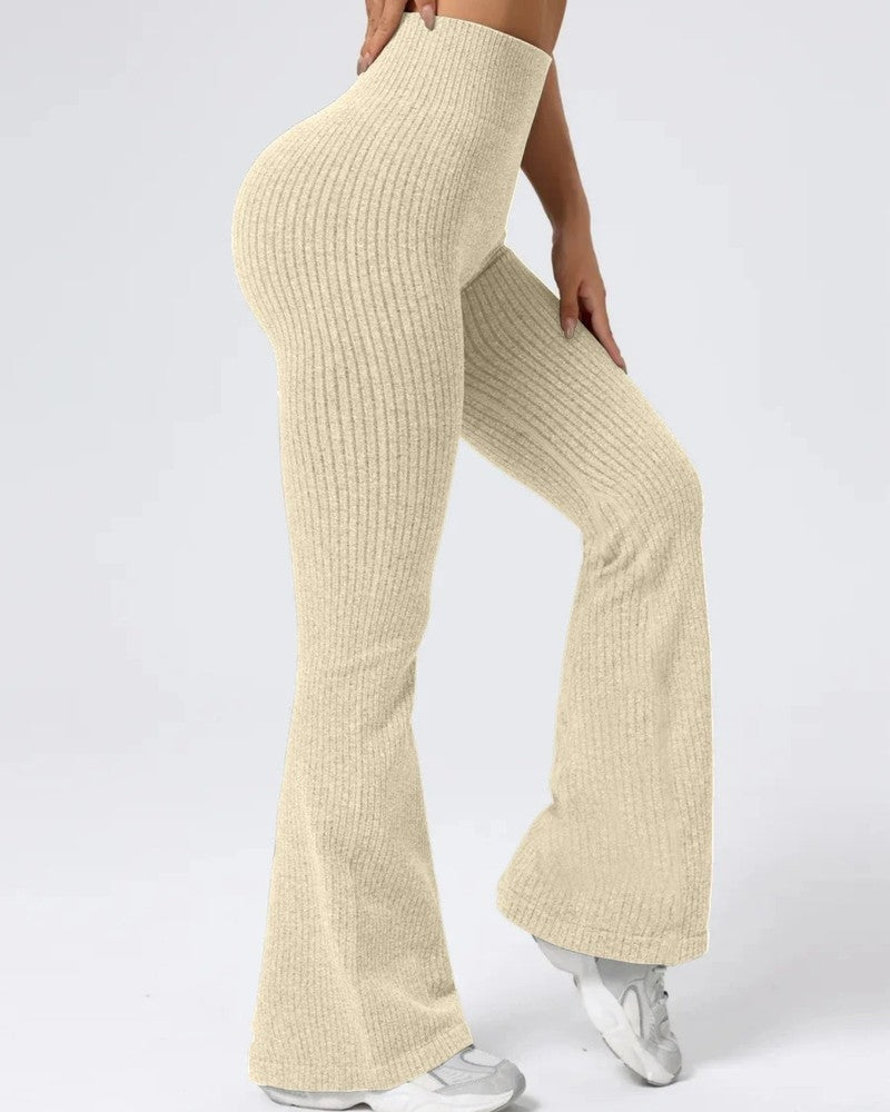 Mirane Ribbed Knit Flare Pants