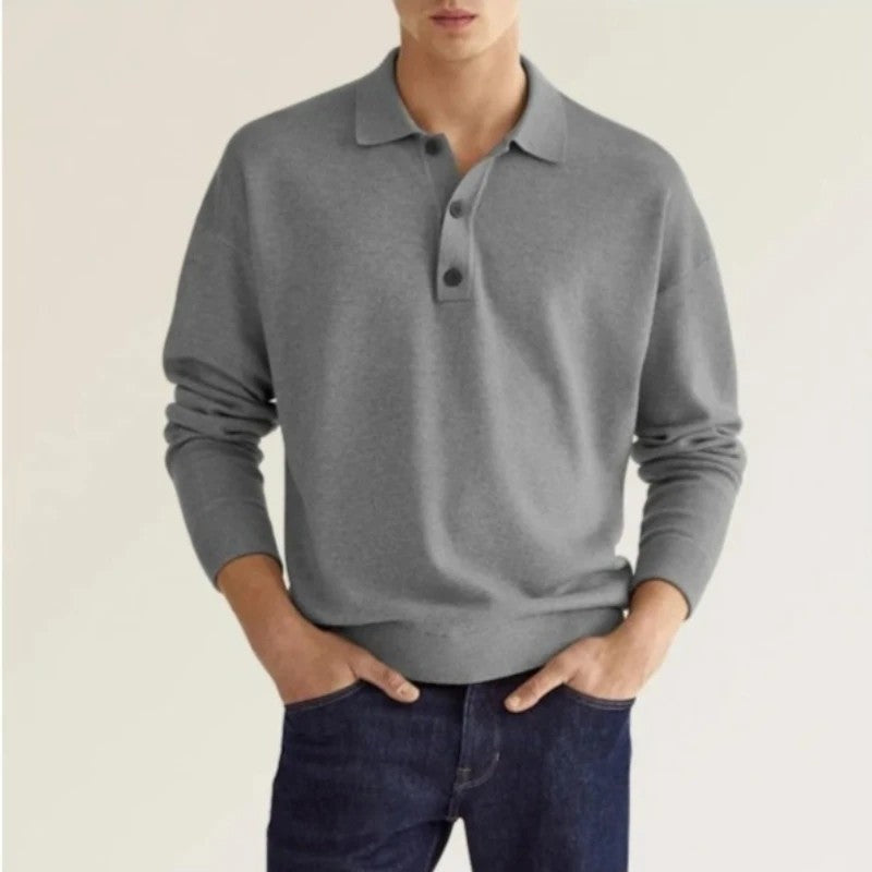 Ondine Relaxed Knit Polo Sweatshirt