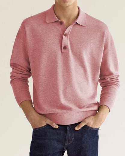 Ondine Relaxed Knit Polo Sweatshirt