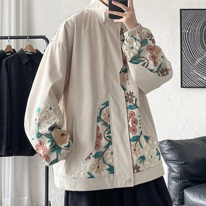 Orvane Embroidered Relaxed Fit Bomber Jacket