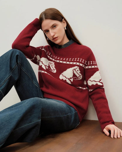 Paula Graphic Knit Relaxed Sweater