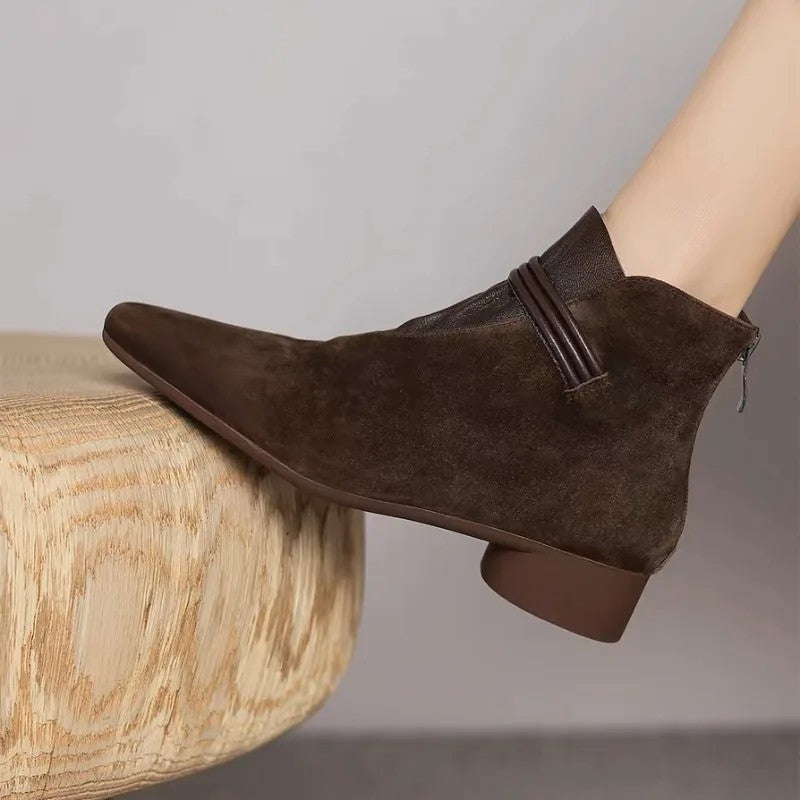Rachel Sleek Low-Heel Ankle Boot