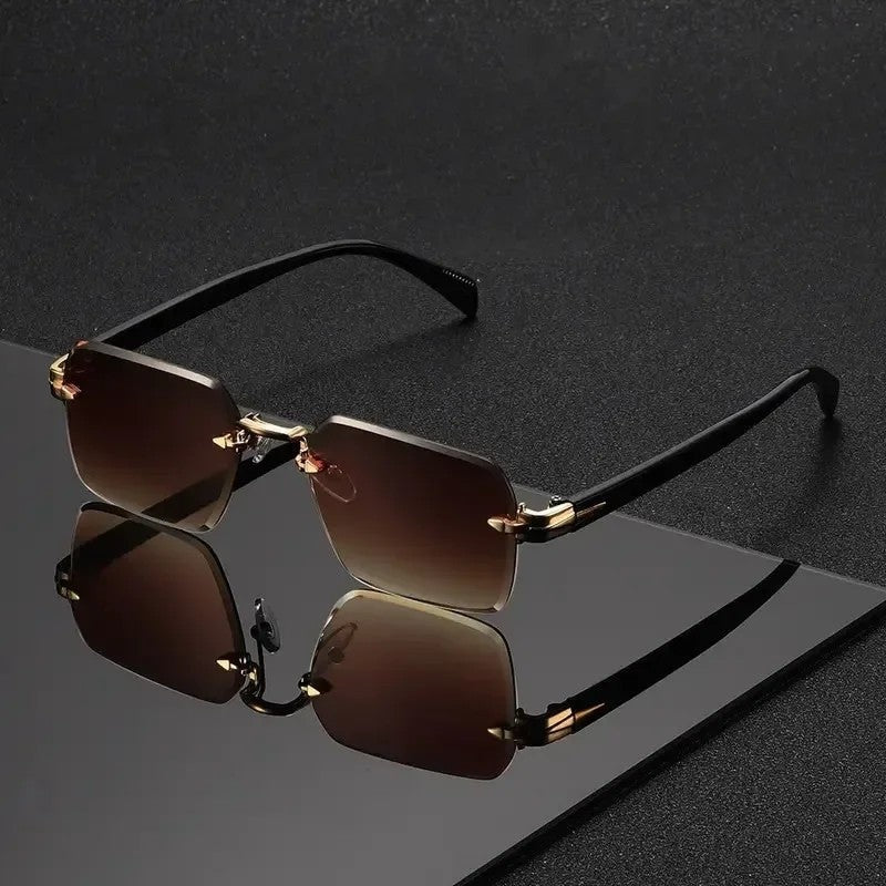 Ravelo Rimless Square Polarized Sunglasses