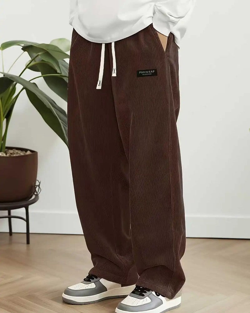 Ravino Relaxed Corduroy Wide-Leg Pants