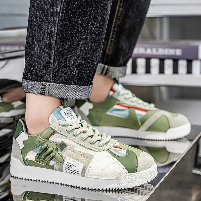 Ravion Mixed Panel Retro Sneakers