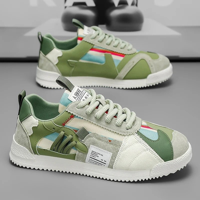 Ravion Mixed Panel Retro Sneakers