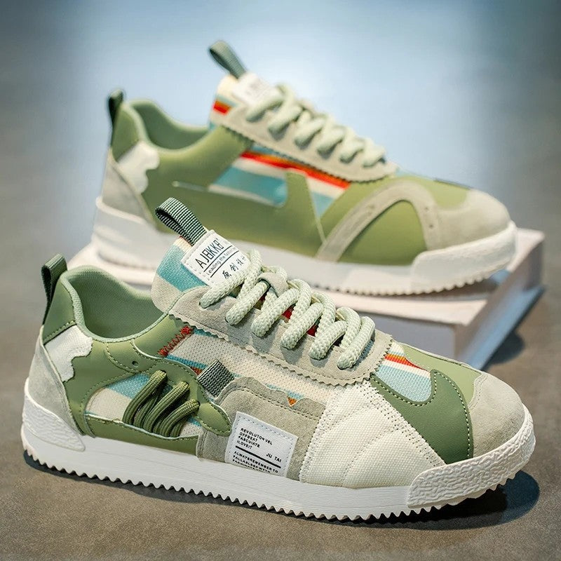 Ravion Mixed Panel Retro Sneakers