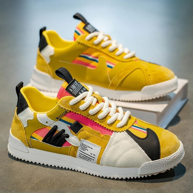 Ravion Mixed Panel Retro Sneakers