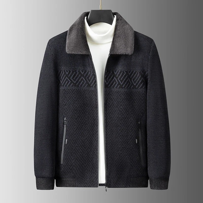 Renwick Geometric Knit Zip Jacket