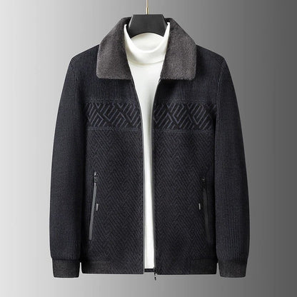 Renwick Geometric Knit Zip Jacket