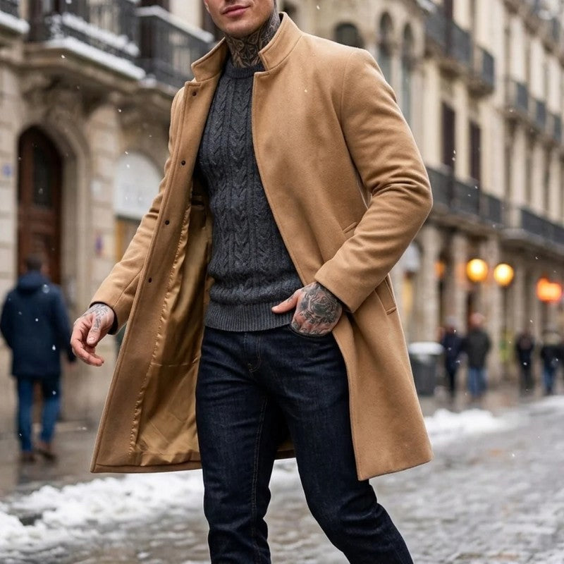 Renwick Wool Blend Modern Overcoat
