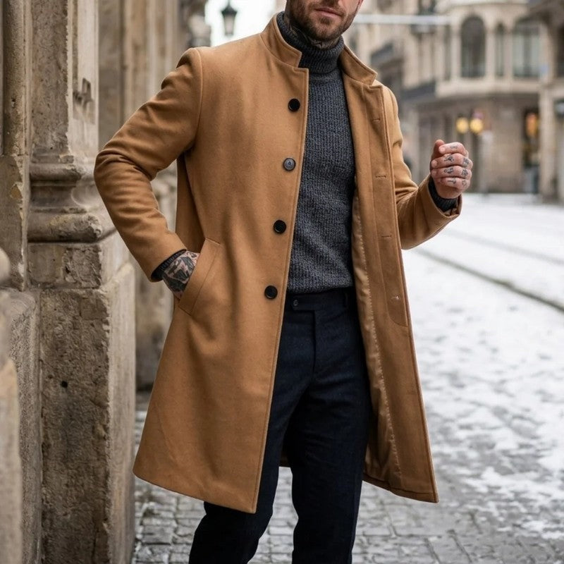 Renwick Wool Blend Modern Overcoat