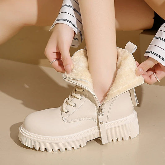 Rivaro Fleece Lined Chunky Lace-Up Boots