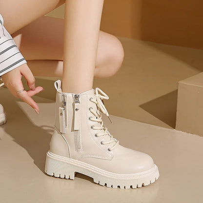 Rivaro Fleece Lined Chunky Lace-Up Boots