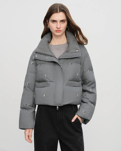 Rivelle Embellished Cropped Puffer Jacket