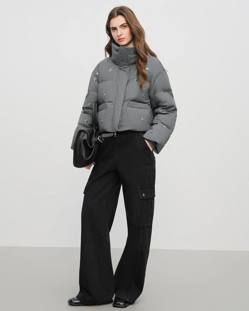 Rivelle Embellished Cropped Puffer Jacket