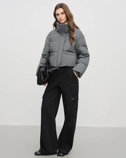 Rivelle Embellished Cropped Puffer Jacket