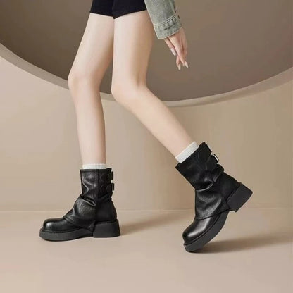Rivona Relaxed Buckle Platform Boots