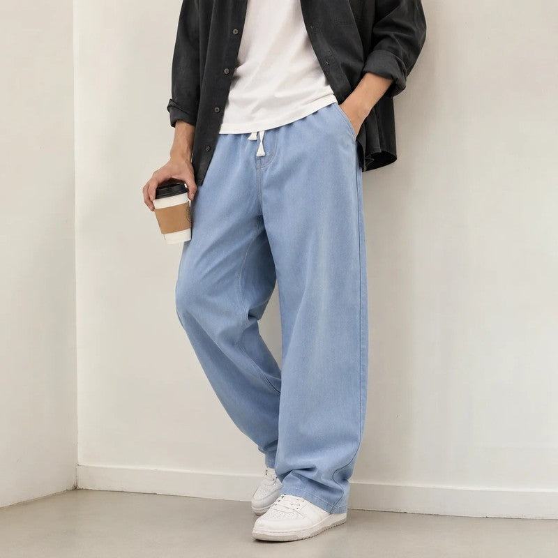 Rovick Relaxed Drawstring Wide-Leg Pants