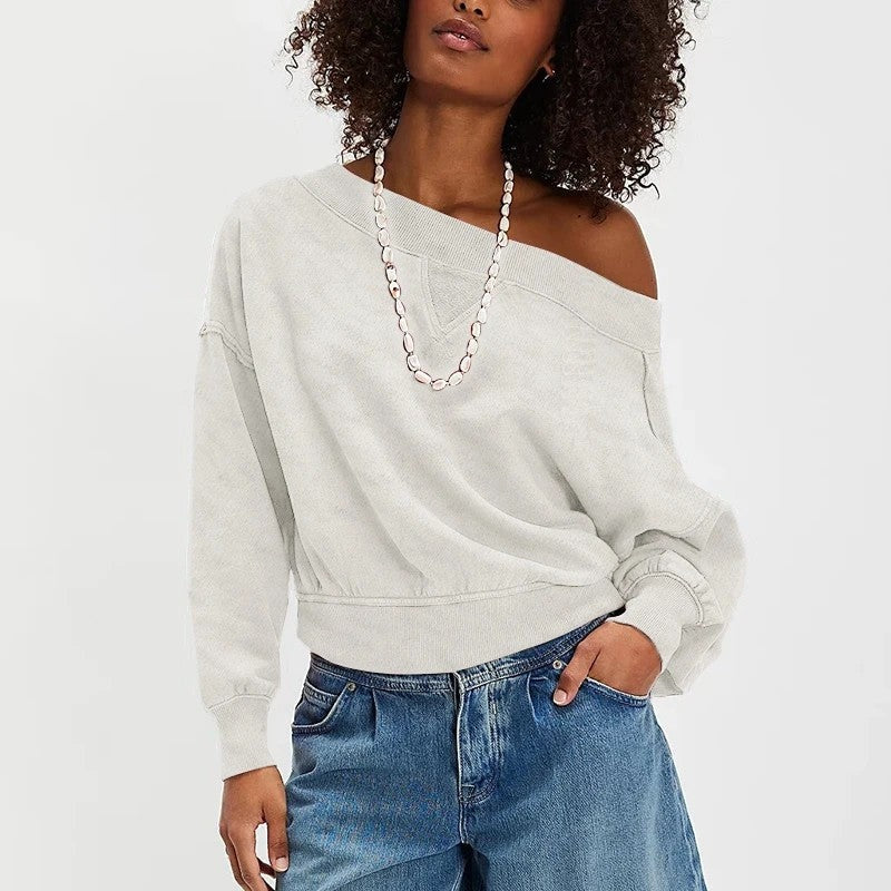 Sofia Women's Relaxed Off-Shoulder Sweatshirt