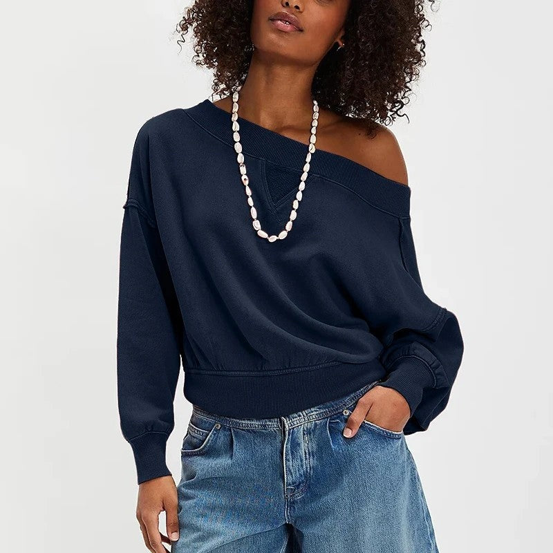 Sofia Women's Relaxed Off-Shoulder Sweatshirt
