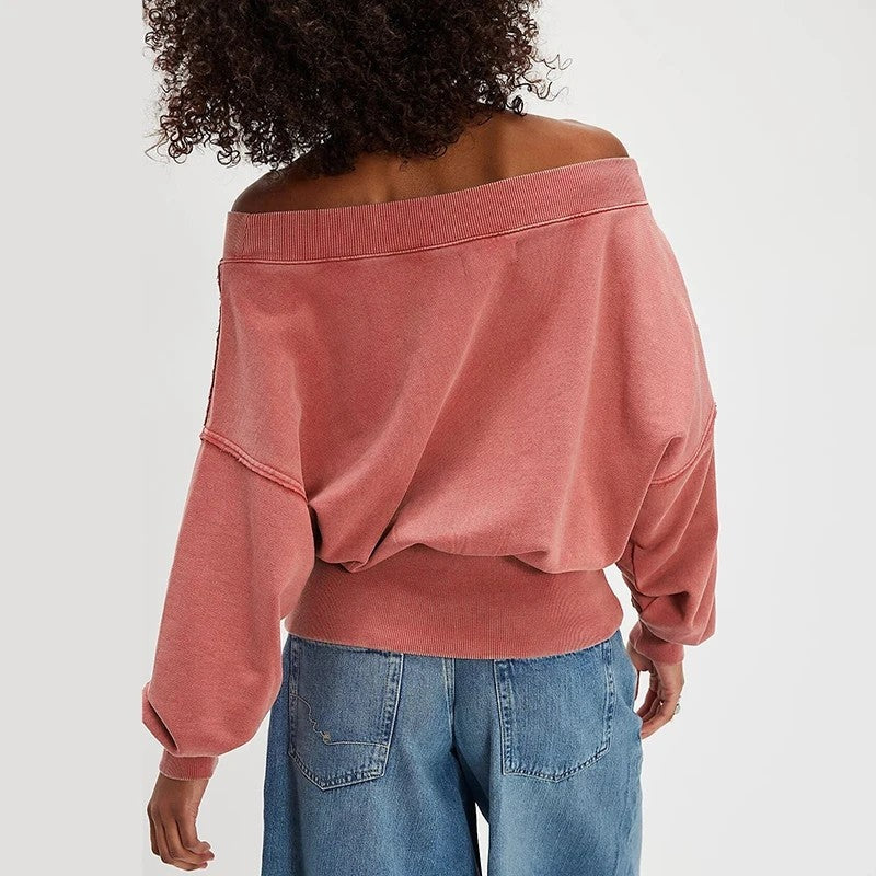 Sofia Women's Relaxed Off-Shoulder Sweatshirt
