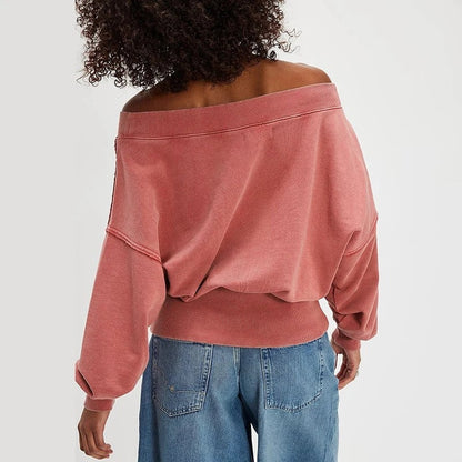 Sofia Women's Relaxed Off-Shoulder Sweatshirt