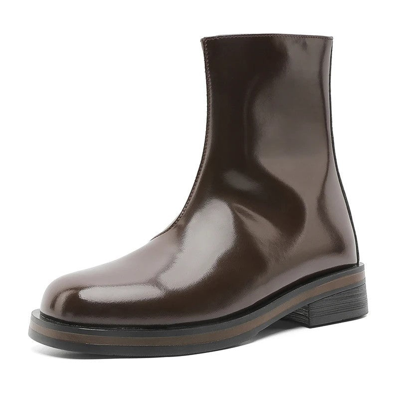Thomas Polished Square Toe Ankle Boot
