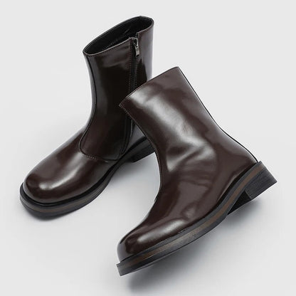 Thomas Polished Square Toe Ankle Boot