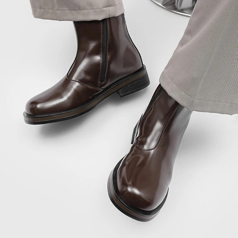 Thomas Polished Square Toe Ankle Boot