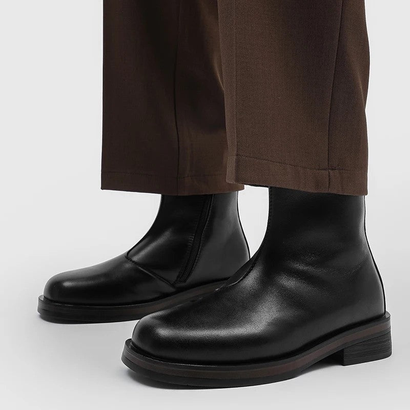 Thomas Polished Square Toe Ankle Boot