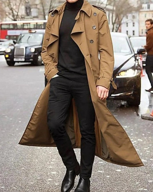Vardier Double-Breasted Long Trench Coat