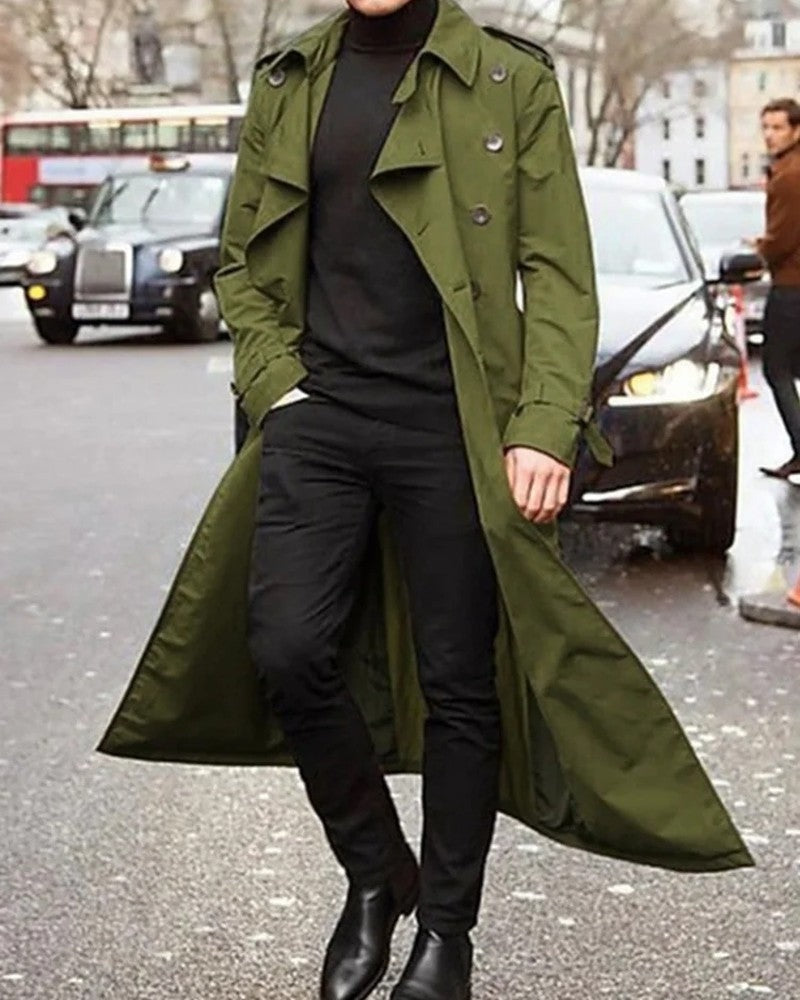 Vardier Double-Breasted Long Trench Coat