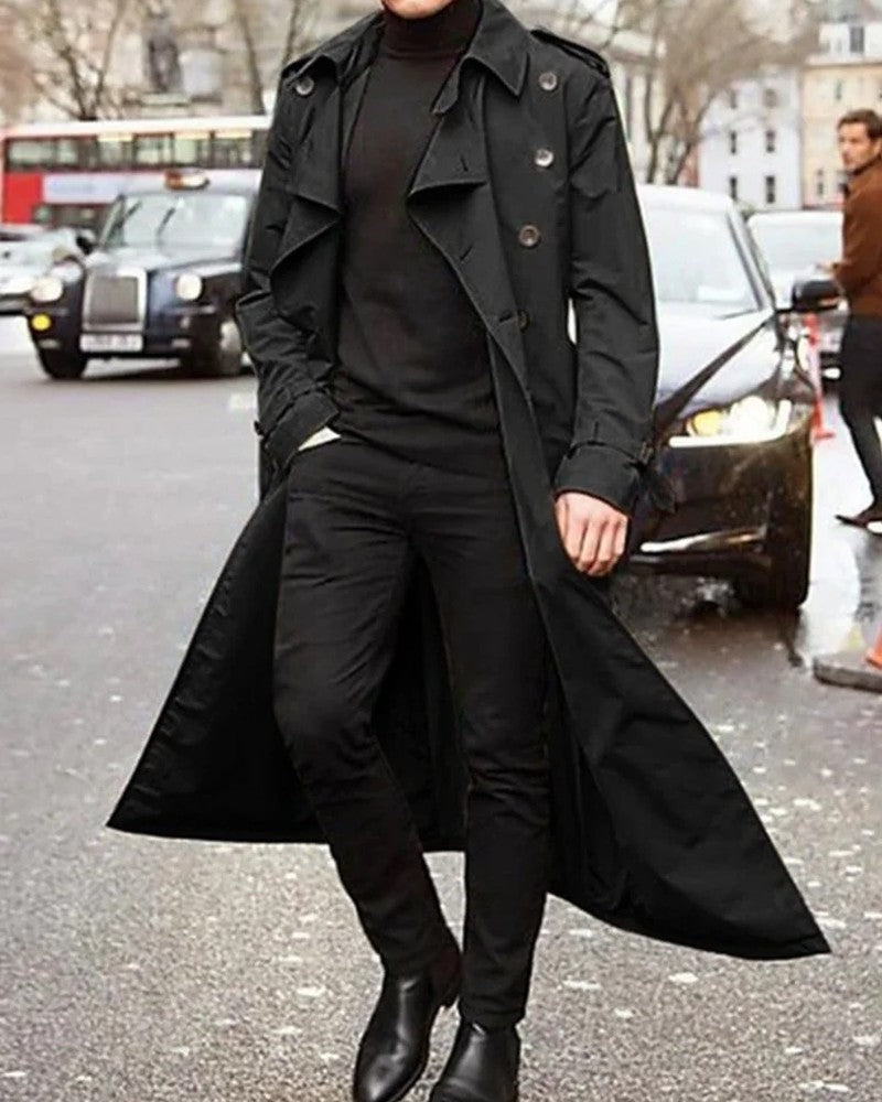 Vardier Double-Breasted Long Trench Coat