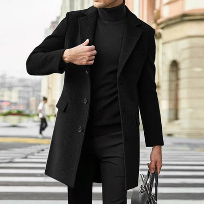 Vaudel Structured Wool Blend Overcoat