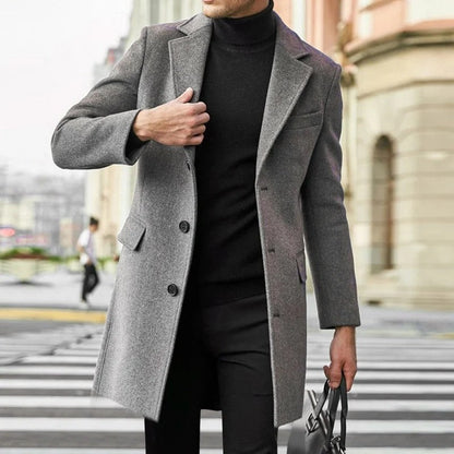 Vaudel Structured Wool Blend Overcoat
