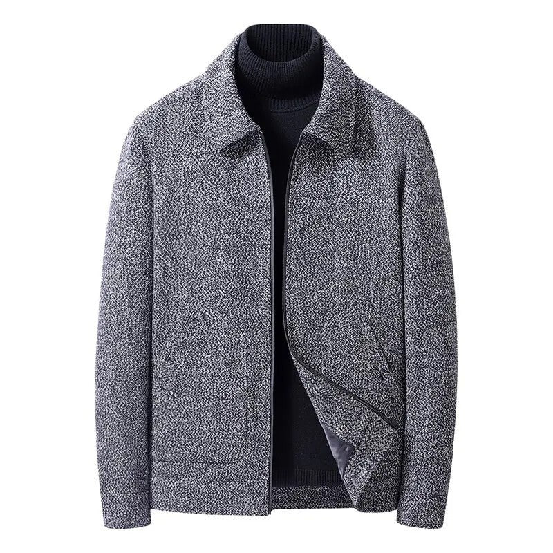 Plus Size Veldrin Textured Knit Zip Jacket