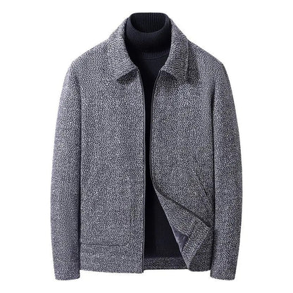 Plus Size Veldrin Textured Knit Zip Jacket