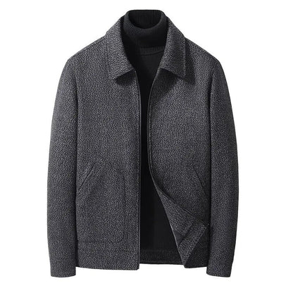 Plus Size Veldrin Textured Knit Zip Jacket