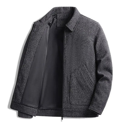 Plus Size Veldrin Textured Knit Zip Jacket