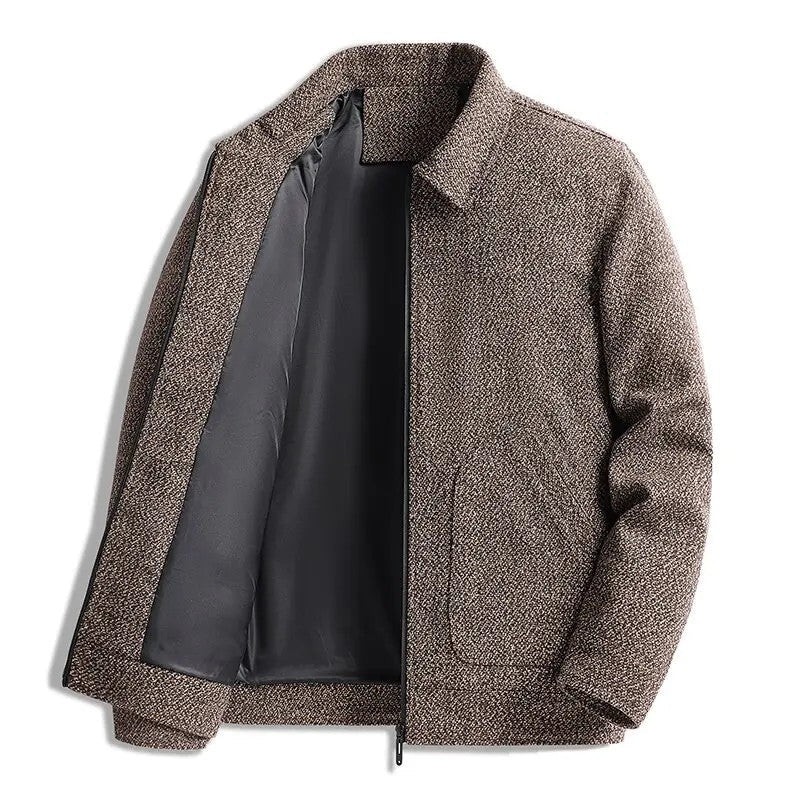 Plus Size Veldrin Textured Knit Zip Jacket