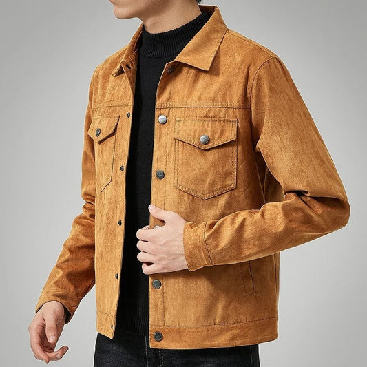 Veylo Relaxed Suede Trucker Jacket