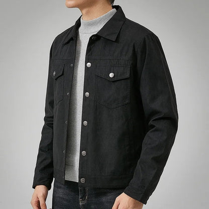 Veylo Relaxed Suede Trucker Jacket